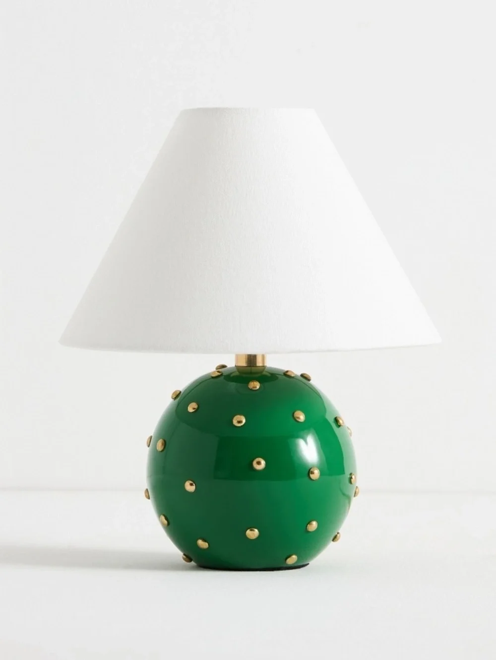 Anthropologie Jeanette Beaded Brass Mini Table Lamp